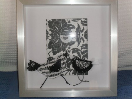 Cuadros intevenidos con técnica mixta (Valor $10.000.- CLP)