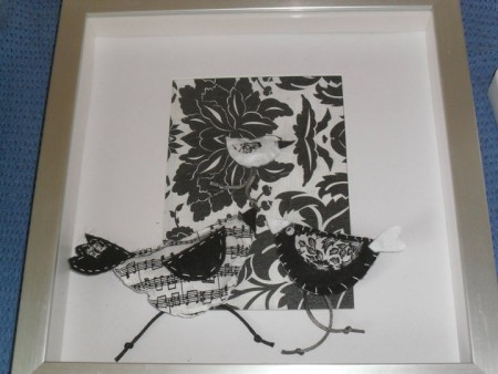 Cuadros intevenidos con técnica mixta (Valor $10.000.- CLP)